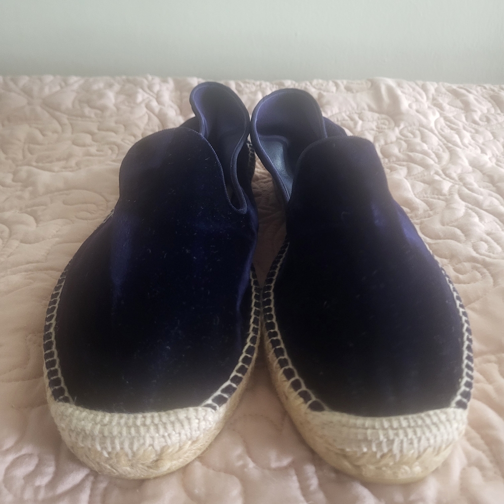 Ralph Lauren Velvet Navy Loafers